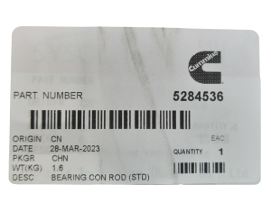 5284536/5284537/5340181+5340182 - Вкладыши к/в STD шатунные ISF2.8 (4+4) (ОРИГИНАЛ) (О+)